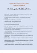 Fire Extinguisher Test Study Guide&period;