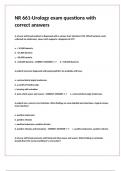 NR 661-Urology exam questions with correct answers