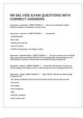 NR 661 VISE EXAM QUESTIONS WITH CORRECT ANSWERS&period;