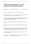 ADPR  EXAM bundled&excl;&lpar; with complete solutions&rpar;