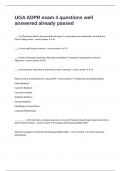 UGA ADPR exam 4 questions well answered already passed