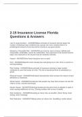 2-15 Insurance License Florida Questions & Answers