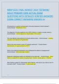 NRNP 6531 FINAL EXAM NEWEST 2024&sol;2025 ACTUAL EXAM TESTBANK&vert; NRNP 6531 ADULT PRIMARY CARE FINAL EXAM REVIEW WITH COMPLETE REAL EXAM QUESTIONS AND CORRECT DETAILED ANSWERS &lpar;VERIFIED ANSWERS&rpar; ALREADY GRADED A&plus; &lpar;BRAND NEW&excl;&excl;&rpar;