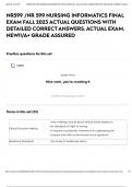 NR599 &sol;NR 599 NURSING INFORMATICS FINAL EXAM FALL 2023 ACTUAL QUESTIONS WITH DETAILED CORRECT ANSWERS&period; ACTUAL EXAM&period; NEW&excl;&excl;&sol;A&plus; GRADE ASSURED