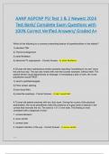 AANP AGPCNP PSI Test 1 & 2 Newest 2024  Test Bank&sol; Complete Exam Questions with  100&percnt; Correct Verified Answers&sol; Graded A&plus;