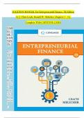 SOLUTION MANUAL For Entrepreneurial Finance&comma; 7th Edition  by J&period; Chris Leach&comma; Ronald W&period; Melicher&comma; Chapters 1 - 16&comma;  Complete With CAPSTONE CASES  TABLE 