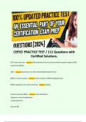CEPSCI PRACTICE TEST &sol; 111 Questions with Certified Solutions&period; 