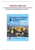 Solution Manual for Principles of Auditing and Other Assurance Services 22nd Edition by Ray Whittington&comma; Kurt Pany&comma; &vert; All Chapters 1 - 21 Included&vert; Complete  Guide A&plus;