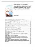 2024 Test Bank For Essentials of maternity newborn and women's health nursing 5th Edition By Susan Ricci &vert;All Chapters &vert;Latest Update 2025