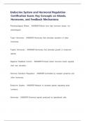 Endocrine System and Hormonal Regulation  Certification Exam&colon; Key Concepts on Glands&comma;  Hormones&comma; and Feedback Mechanisms