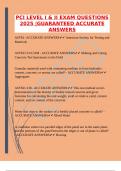 PCI LEVEL I & II EXAM QUESTIONS 2025 &vert;GUARANTEED ACCURATE ANSWERS