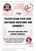 TRL3701 EXAM PACK 2025  &lbrace;DETAILED QUESTIONS AND ANSWERS &rcub;