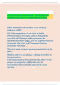 ACUTE CORONARY SYNDROME &ndash; QUESTIONS AND ANSWERS GRADE A&plus; - ALREADY PASSED 100&percnt;