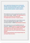 BODY COMPOSITION PROGRAM&sol; MILITARY APPEARANCE  PROGRAM &sol;2024&sol;2025 EXAM NEWEST&excl;&excl; ACTUAL COMPLETE  100 REAL EXAM QUESTIONS AND CORRECT DETAILED  ANSWERS &lpar;VERIFIED ANSWERS &rpar; ALREADY GRADED A&plus;&period;