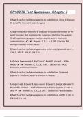 CP102&vert;75 Test Questions- Chapter 3&vert; Questions With Correct Solutions