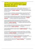 ATI Proctored Fundamentals Review Questions and Answers latest update 2024&sol;2025 RATED A&plus;