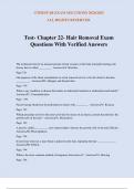 Test- Chapter 22- Hair Removal Exam Questions With Verified Answers