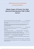 Milady Chapter 22 Practice Test &lpar;Hair Removal&rpar; Exam Questions With Verified Answers