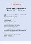 Laser Hair Removal Apprentice Exam Questions With Verified Answers