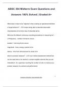 ABSC 304 Midterm Exam Questions and Answers 100&percnt; Solved &vert; Graded A&plus;
