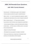 ABSC 304 Remedial Exam Questions with 100&percnt; Correct Answers
