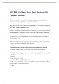 AMT 220 - Final Exam Study Guide Questions With Complete Solutions