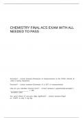 CHEMISTRY FINAL ACS EXAM WITH ALL NEEDED TO PASS