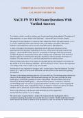 NACE PN TO RN Exam Questions With Verified Answers