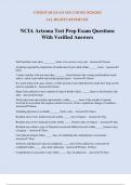 NCIA Arizona Test Prep Exam Questions With Verified Answers