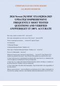 2024 Newest &vert;NJ RMC EXAM&vert;2024-2025 UPDATE&vert;COMPREHENSIVE FREQUENTLY MOST TESTED QUESTIONS AND VERIFIED ANSWERS&vert;GET IT 100&percnt; ACCURATE