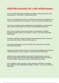 NURS 440 Community Test 1 with verified answers