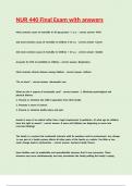 NURS 440 Bundled Exam with Verified answers