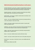 NURS 440 Community Health Nursing &lpar;Exam 1&rpar; with answers