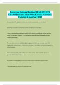 Tennessee National Portion REAL ESTATE EXAM Questions with 100&percnt; Correct Answers &vert;Updated & Verified &vert; 2025