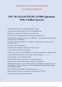 PSY 361 EXAM STUDY GUIDE Questions With Verified Answers