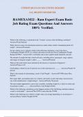 RAMEXAM22 - Ram Expert Exam Basic Job Rating Exam Questions And Answers 100&percnt; Verified&period;