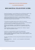 REM 100 FINAL EXAM STUDY GUIDE&period;