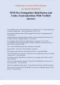 TFM Fire Extinguisher Rule&sol;Statues and Codes&period; Exam Questions With Verified Answers