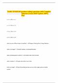 TAMU ENGR 102 &lpar;python coding&rpar; questions with Complete Solutions &vert;Latest 2025 Update&vert; 100&percnt; Pass