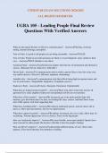 UGBA 105 - Leading People Final Review Questions With Verified Answers