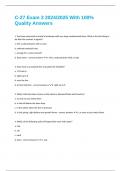 C-27 Exam 3 2024&sol;2025 With 100&percnt; Quality Answers