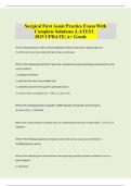 Surgical First Assist Practice Exam With Complete Solutions &vert;LATEST 2025 UPDATE&vert; A&plus; Grade