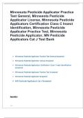 Minnesota Pesticide Applicator Exam Test Bank 2025&ndash;2026 &vert; General&comma; Category A & E&comma; Turf & Ornamentals&comma; Insect Identification with Verified Questions & Answers PDF
