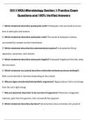 Package deal for &lpar;2025&sol;2026&rpar; D311 WGU Microbiology Section 1 Practice Exam Questions and 100&percnt; Verified Answers