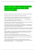 NICET Level 1 Water Based Systems 2024 Exam Questions with 100&percnt; Correct Answers