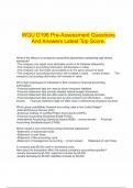 WGU D196 Pre-Assessment Questions And Answers Latest Top Score&period;