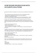 ACNP BOARD REVIEW EXAM WITH ACCURATE SOLUTIONS