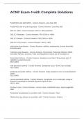 ACNP Exam 4 with Complete Solutions