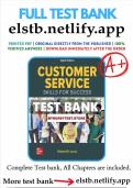 Test Bank for Customer Service Skills for Success&comma; 8th Edition by Lucas &vert; Verified questions and correct answers 100&percnt; &vert; LATEST