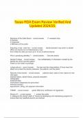 Texas RDA Exam Review Verified And Updated 2024&sol;25&period;